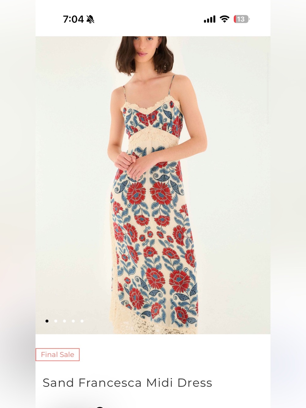 FARM RIO Francesca Midi Dress (Sand) - NWT - Size Medium